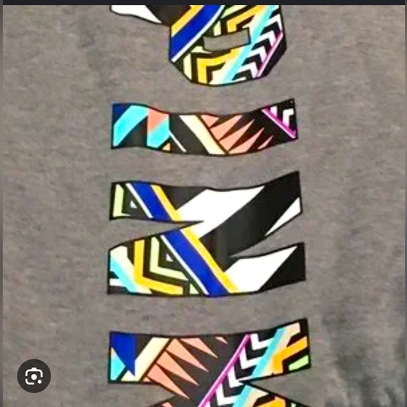 VS PINK AZTEC SLOUCHY CREW OFF SHOULDER SWEATSHIRT - Picture 3 of 13